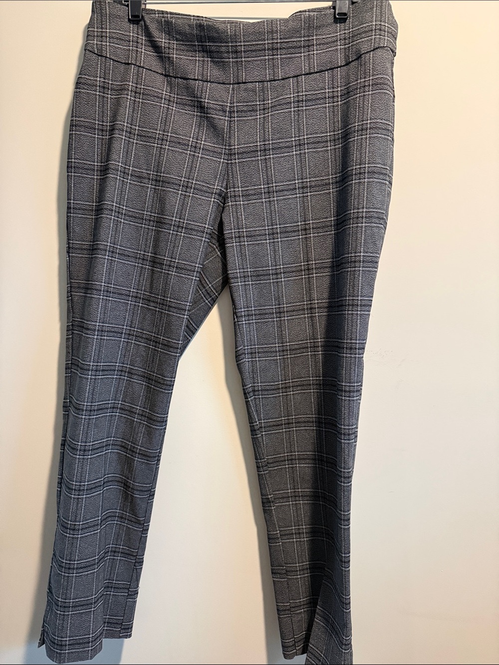 Zac & Rachel Gray Plaid Straight Leg Pants
